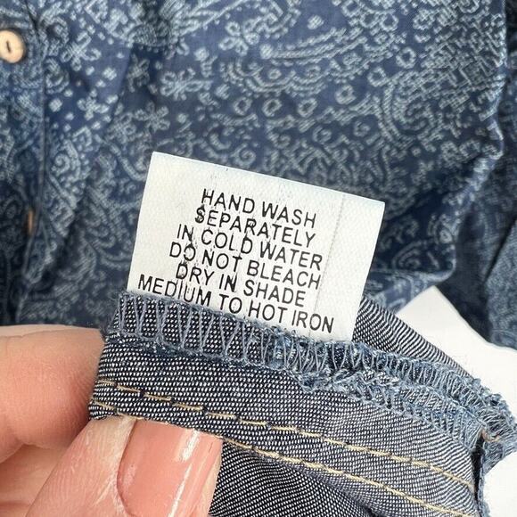 Rangriti Kurta Tunic Sz S Paisley Tencel Boho Indian Flare Sleeve Indie Lagom - Picture 10 of 12